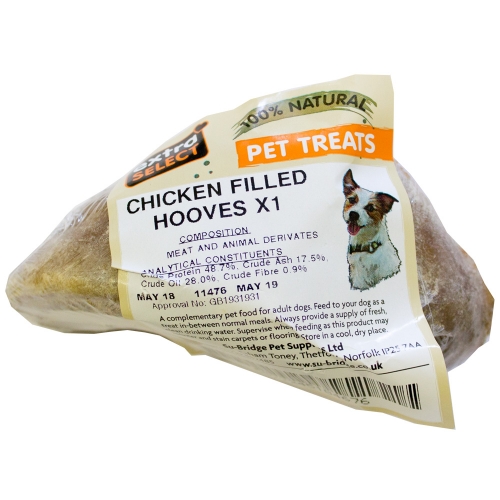 Extra Select Natural Dog Treats Chicken Filled Hooves SuBridge Pet