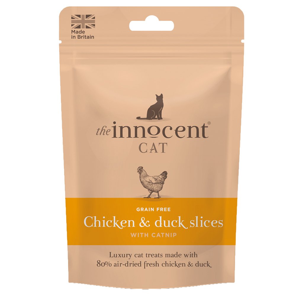 The Innocent Cat Grain Free Chicken and Duck Slices with Catnip 10x70g