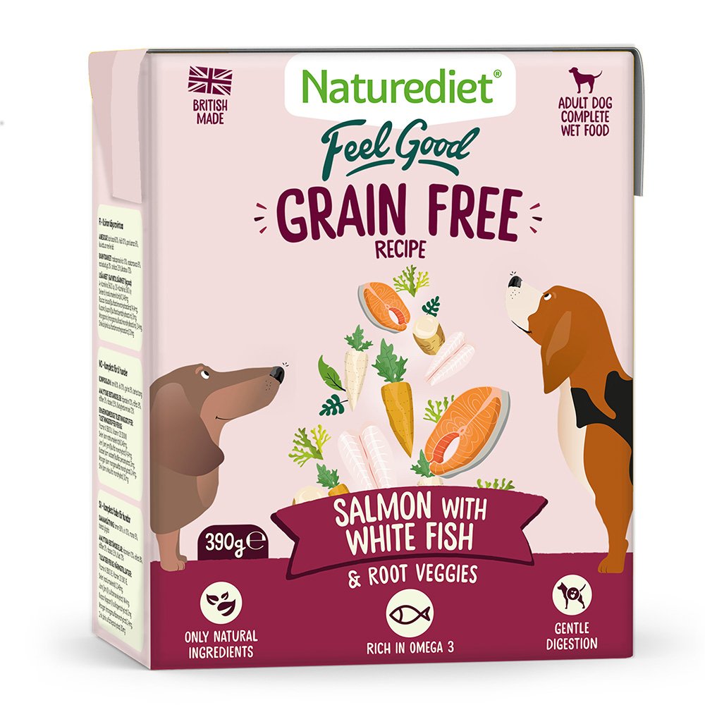Naturediet Dog Feel Good Grain Free Salmon Tetra Pack 18x390g