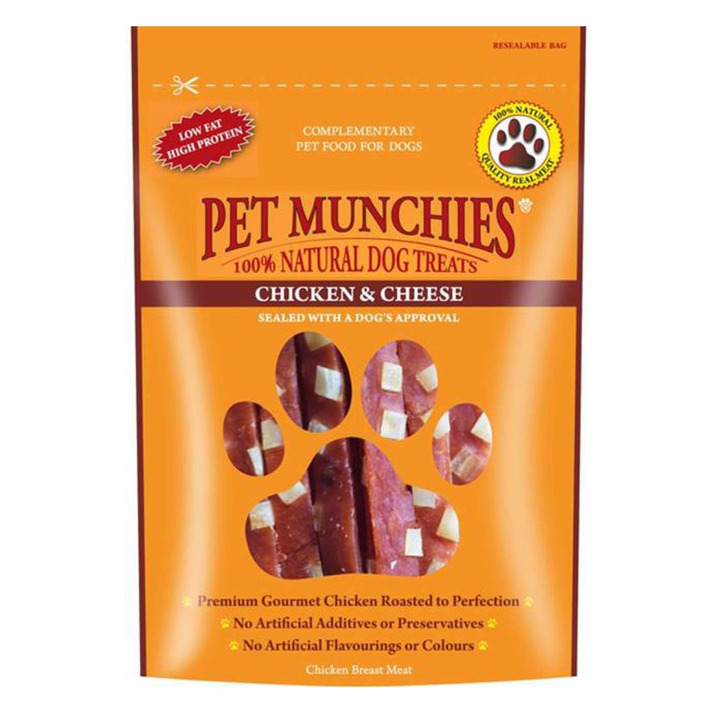 Pet Munchies Chicken & Cheese Dog Treats 8x100g