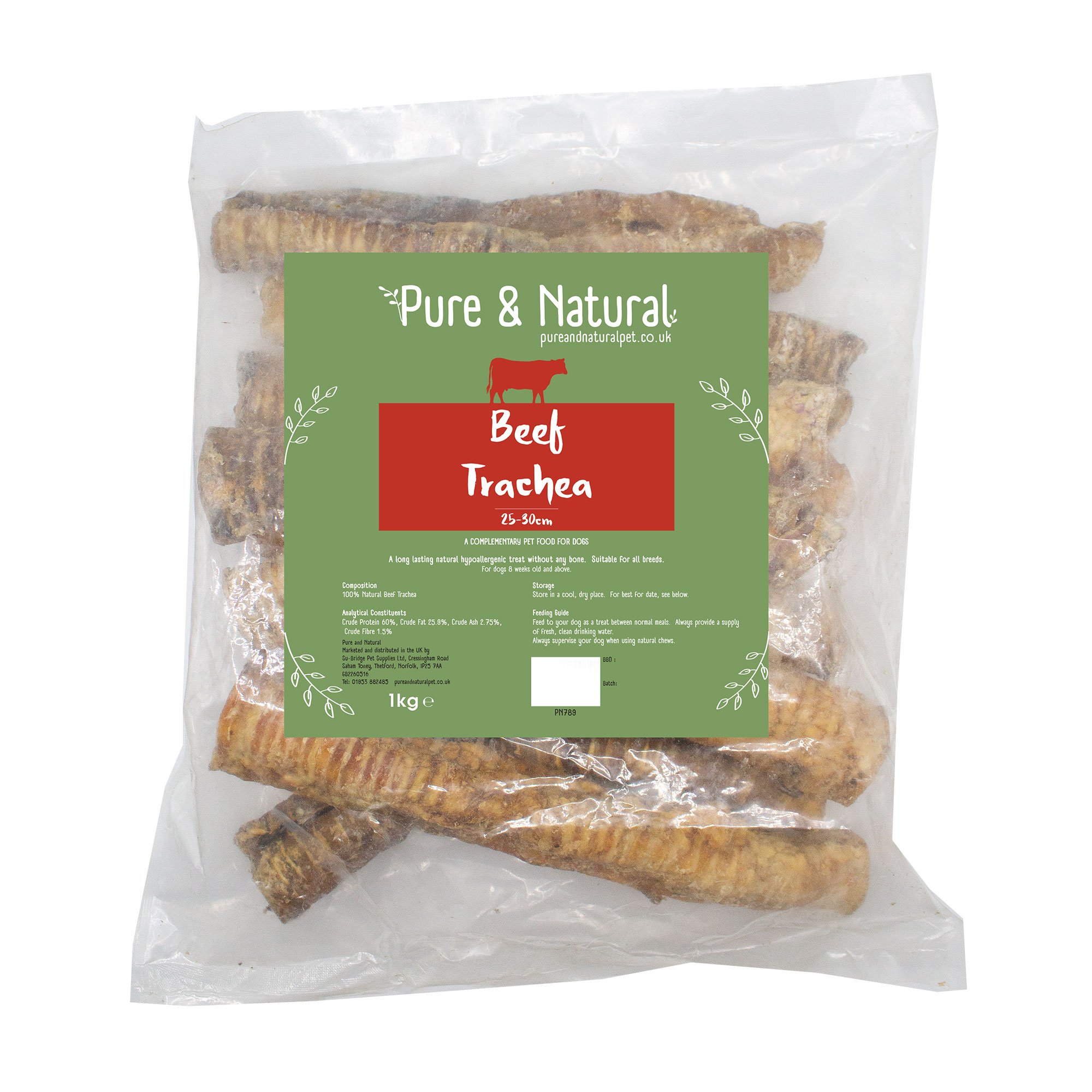 Pure & Natural 25-30cm Trachea 1kg