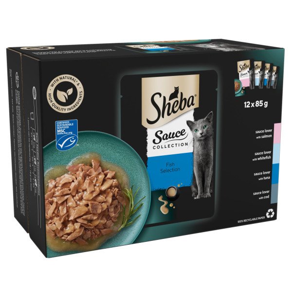 Sheba Sauce Collection Fish Selection in Gravy Pouches 4x12x85g