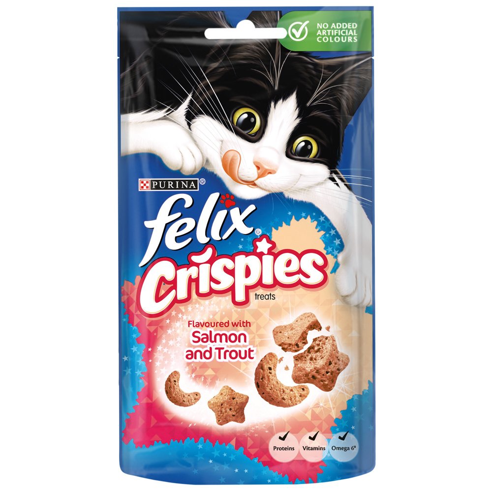 Felix Cat Crispies Salmon & Trout Treats 8x45g