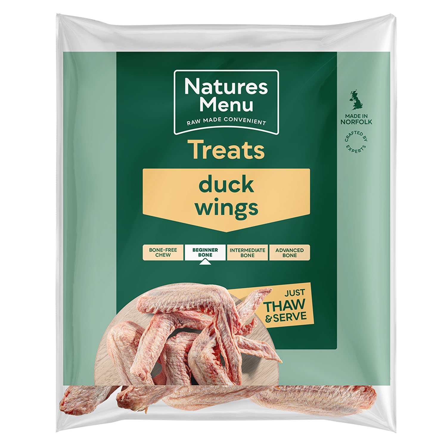 Natures Menu Frozen Dog Treat Duck Wings 6pc
