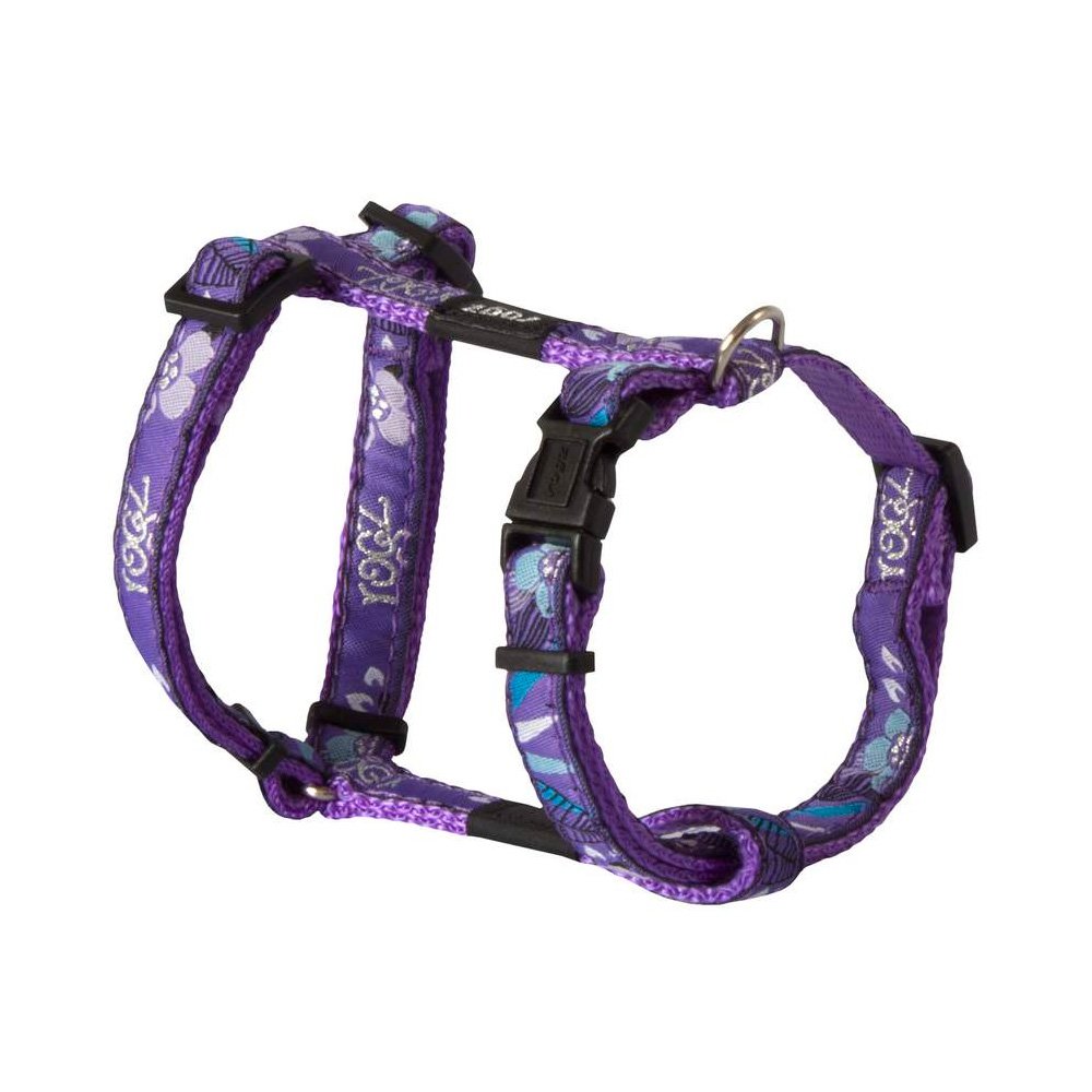 Rogz Fancy Dress Adjustable H-Harness Purple Forest 20mm x 45-75cm Large - Special Order Item
