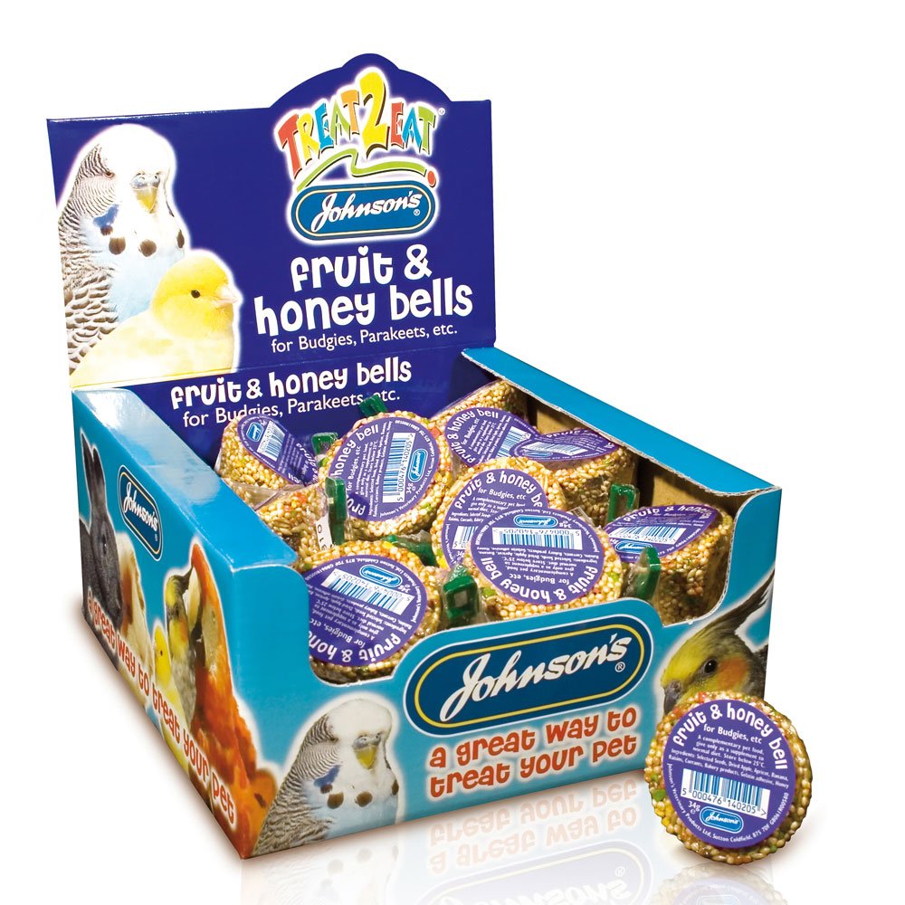 Johnsons Treat 2 Eat Fruit & Honey Bells For Budgies 1x27