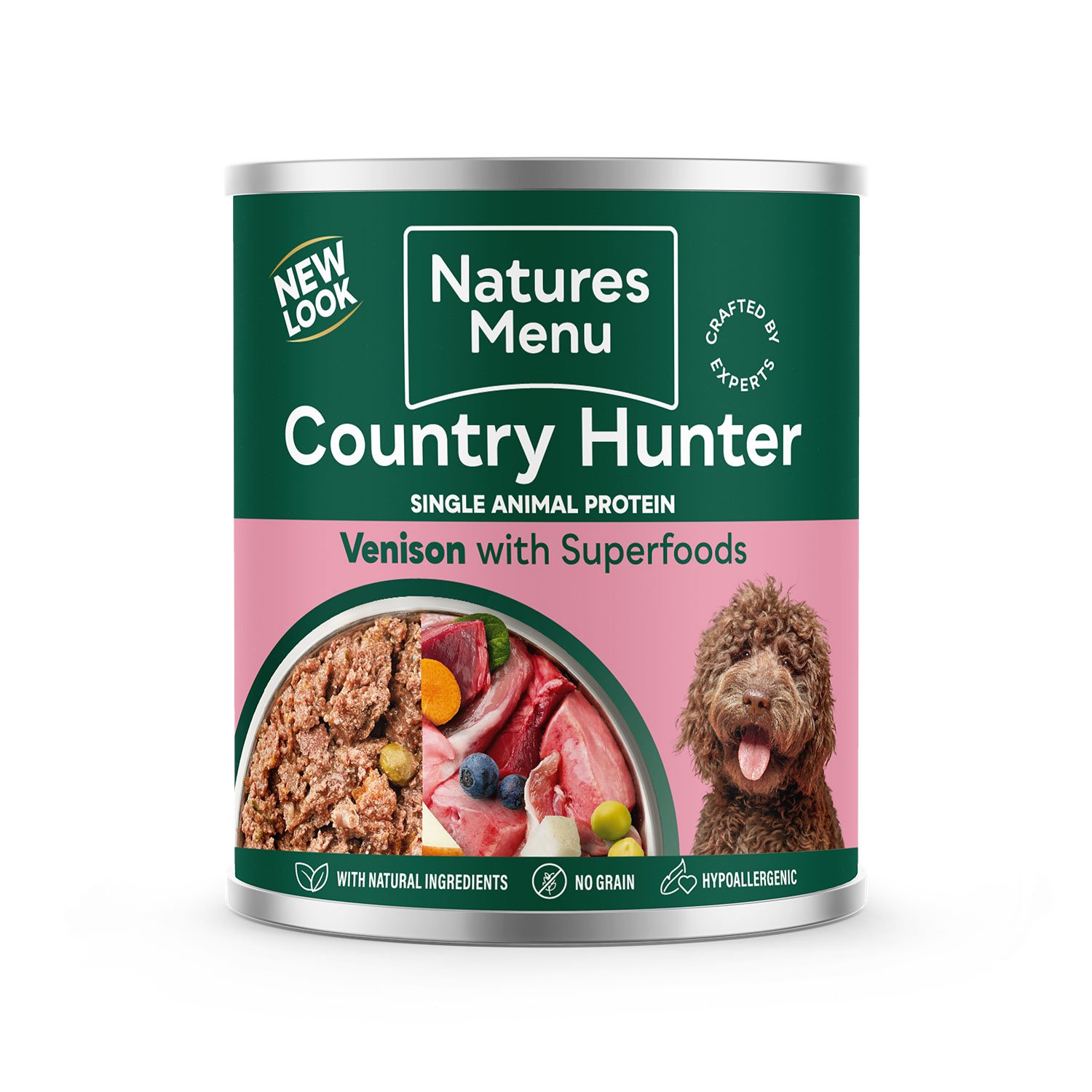 Natures Menu Country Hunter Dog Wild Venison with Superfoods Tins 6x600g