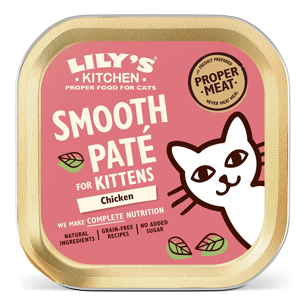 Lilys Kitchen Cat Tray Kitten Smooth Pate Chicken 19x85g