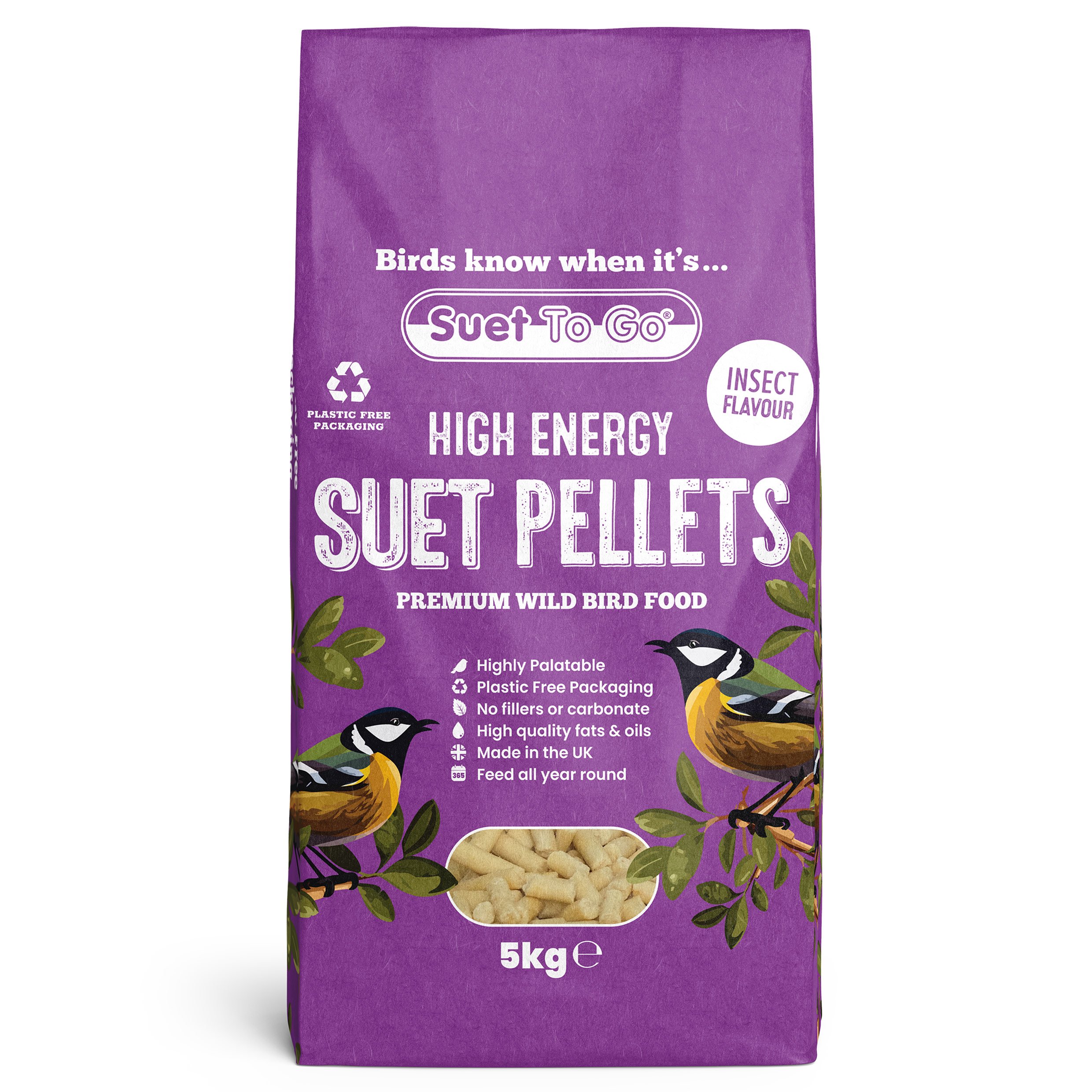 Suet To Go Insect Suet Pellets 5kg Plastic Free Bag