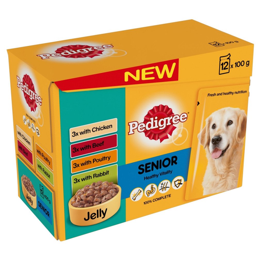 Pedigree Pouch Jelly Senior 4x12x100g