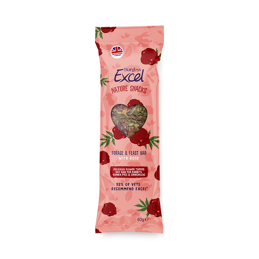 Burgess Excel Forage Bar with Rose 5x60g