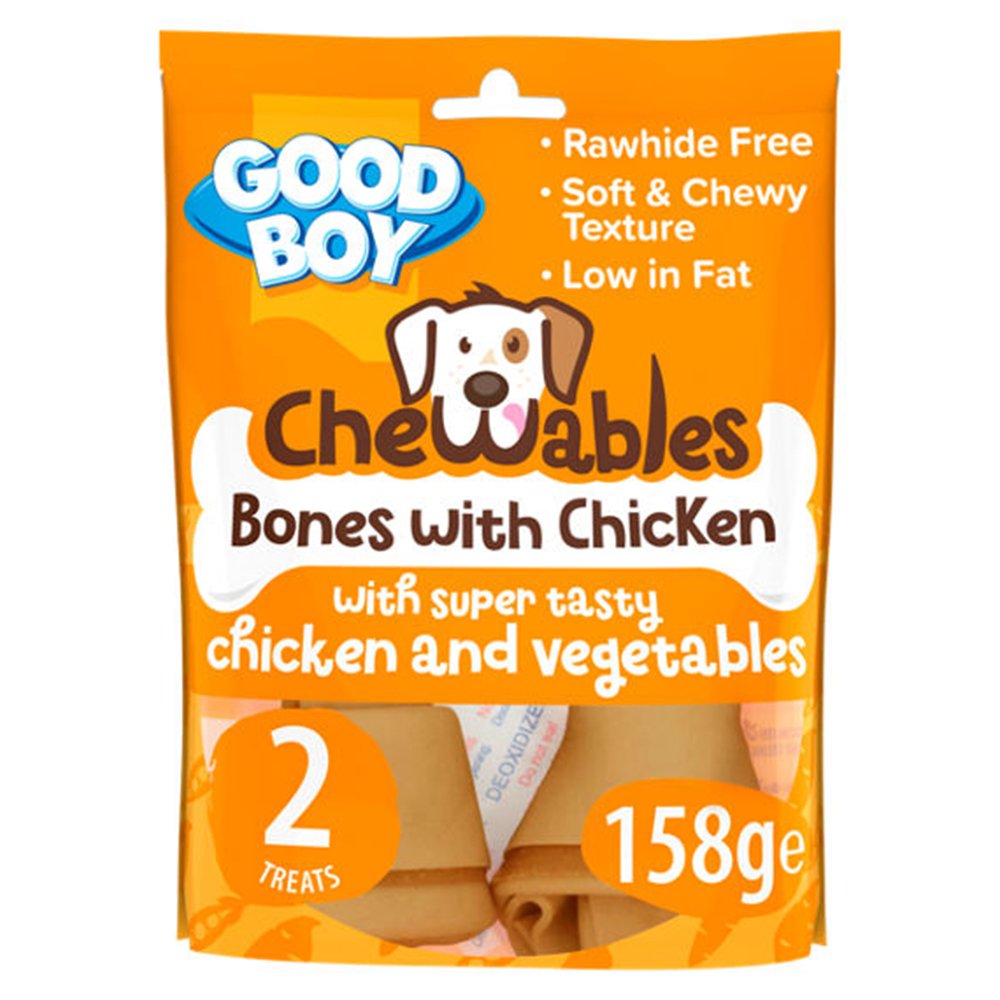 Armitage Good Boy Chewables Rawhide Free Chicken Medium Bones 2pk 8x158g
