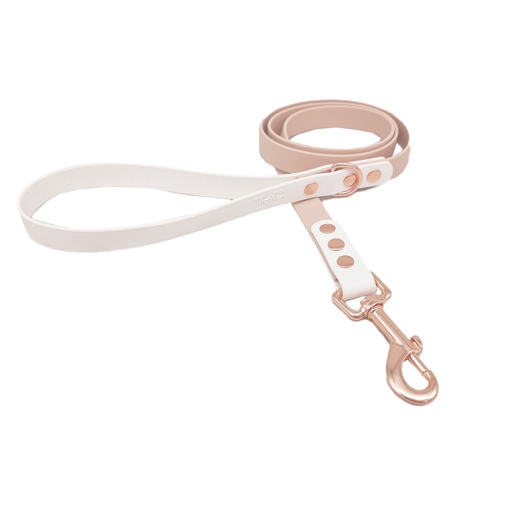 Trinkety Paws City Collection Biothane Dog Lead Powder Pearl/White 120cm 20mm