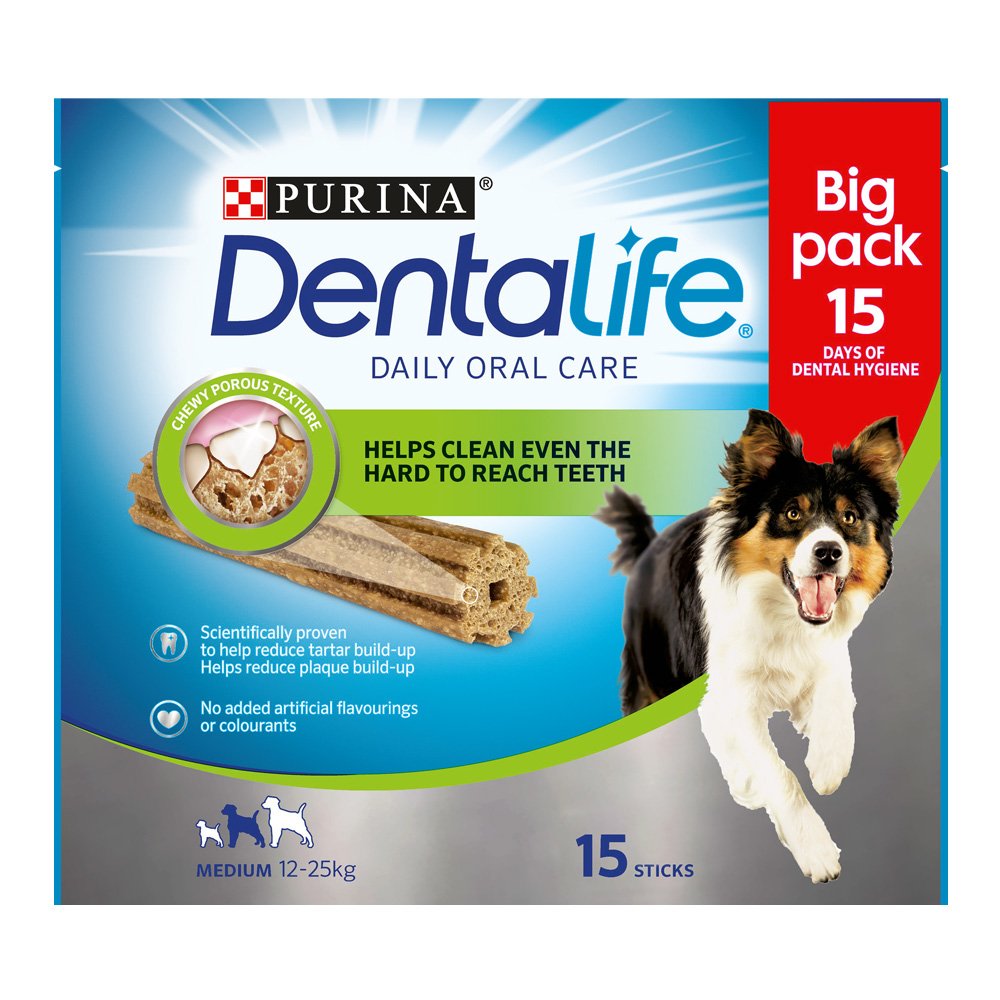 Purina Dog Dentalife Chews Big Pack Medium Dental Chew 3x345g