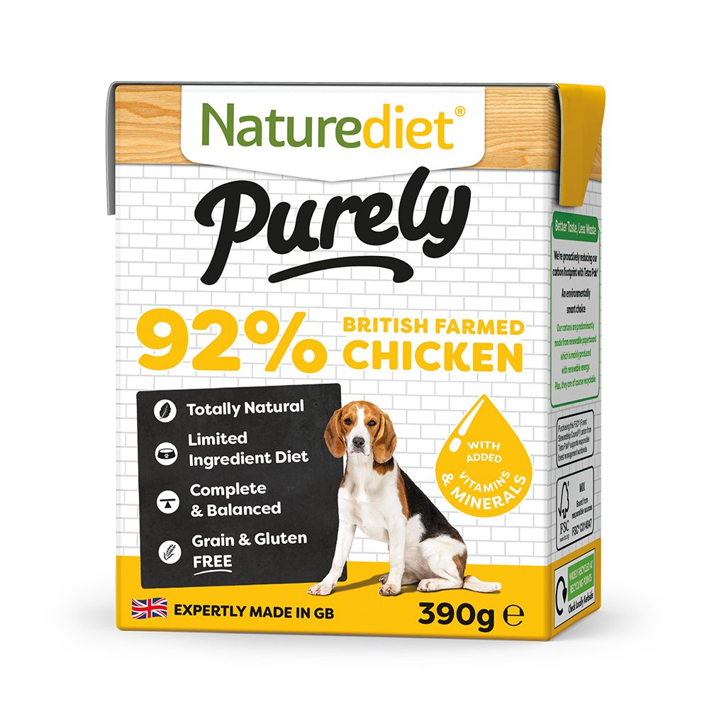 Naturediet Dog Purely Chicken Tray 18x390g