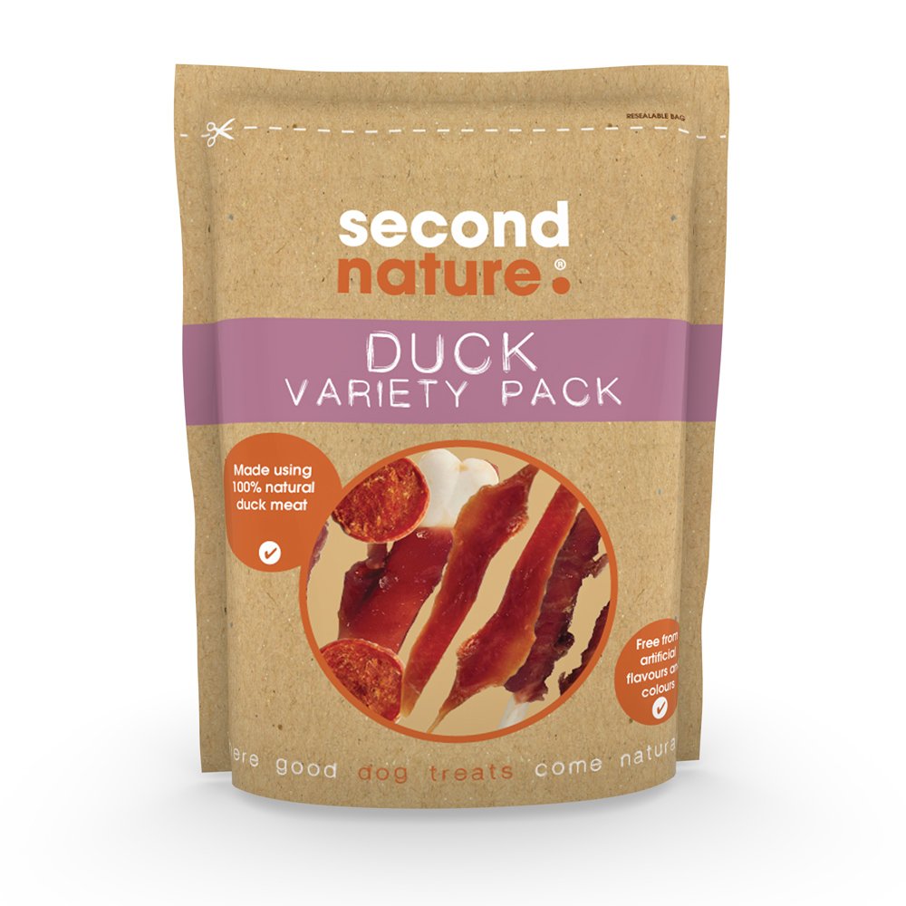 Second Nature Dog Treats Duck Variety Mega Pack 6x320g