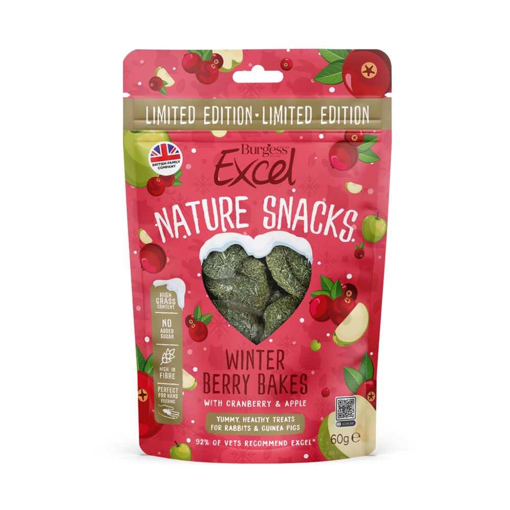 Burgess Excel Nature Snacks Winter Berry Bakes 12x60g