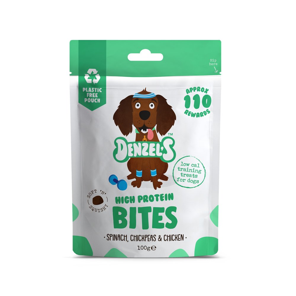 Denzels High Protein Bites Spinach Chickpeas & Chicken 10x100g