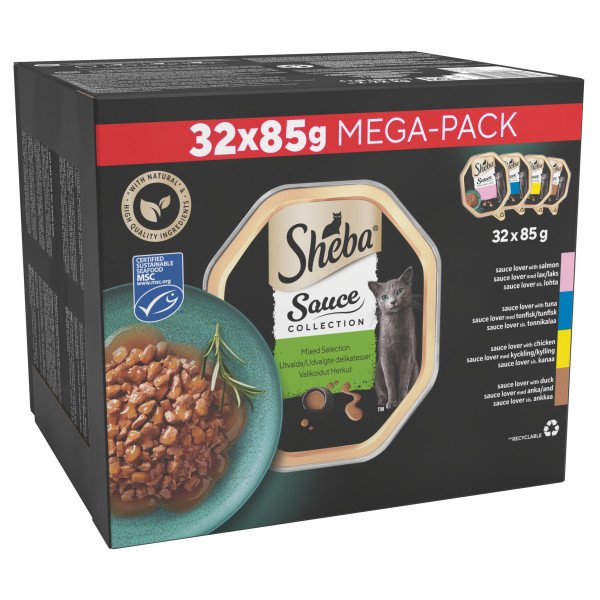 Sheba Sauce Collection Mixed Collection Tray 32x85g Bulk
