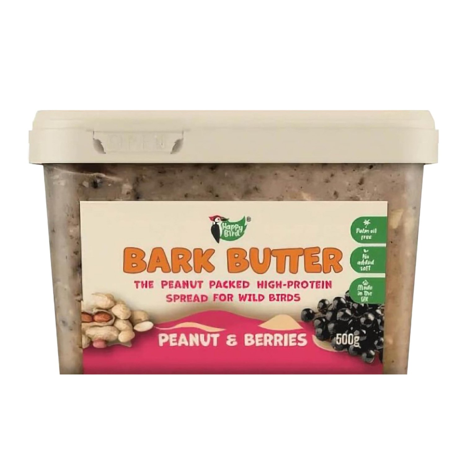 Happy Bird Bark Butter Spread Peanut Butter Berry 6x500g