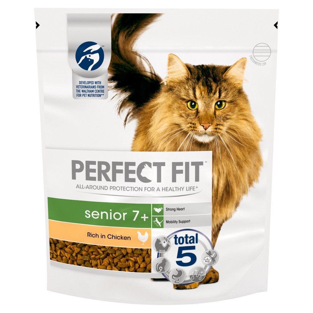 PERFECT FIT Cat Complete Dry Senior 7+ Chicken 4x750g