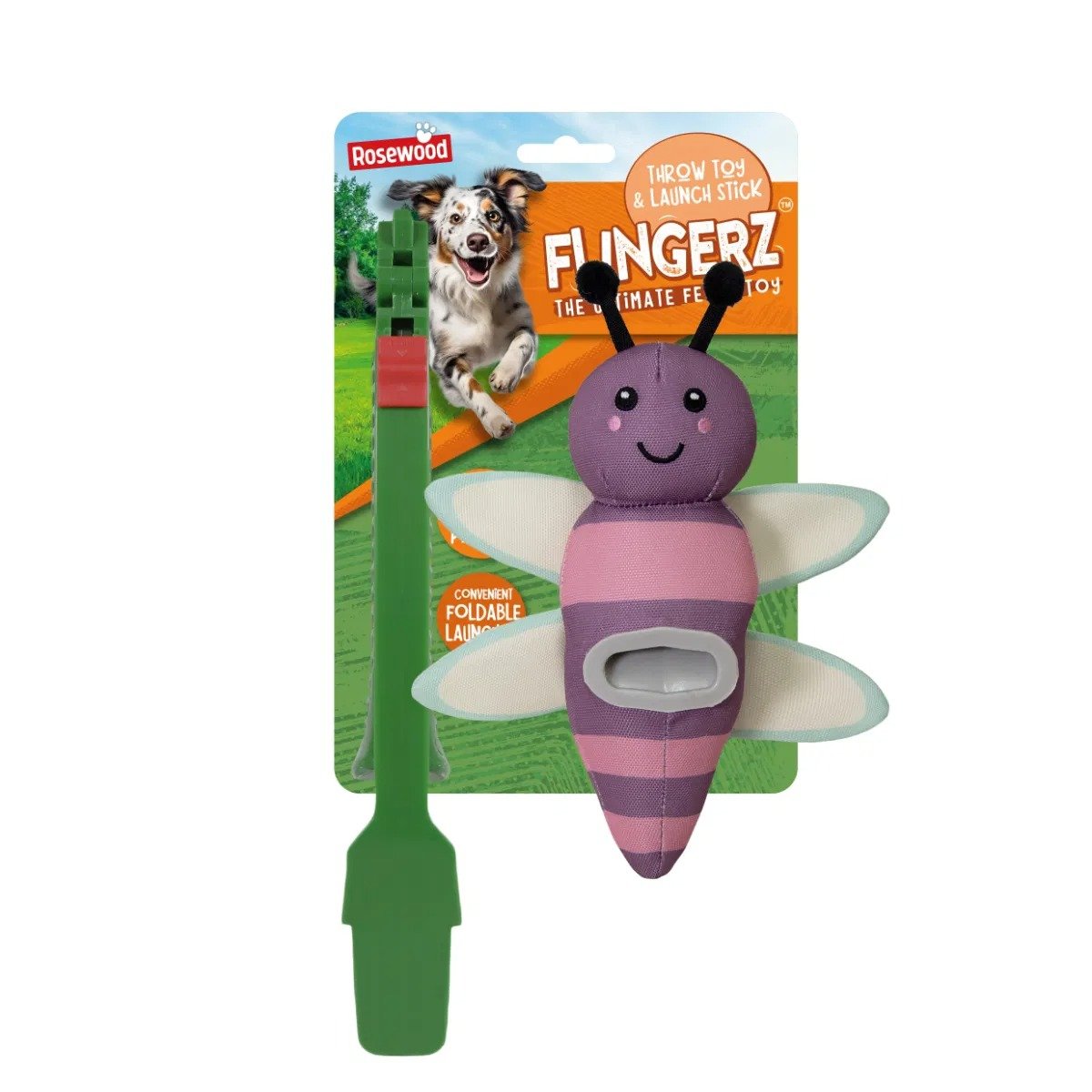 Rosewood Flingerz Dragonfly Throw Toy 1x4