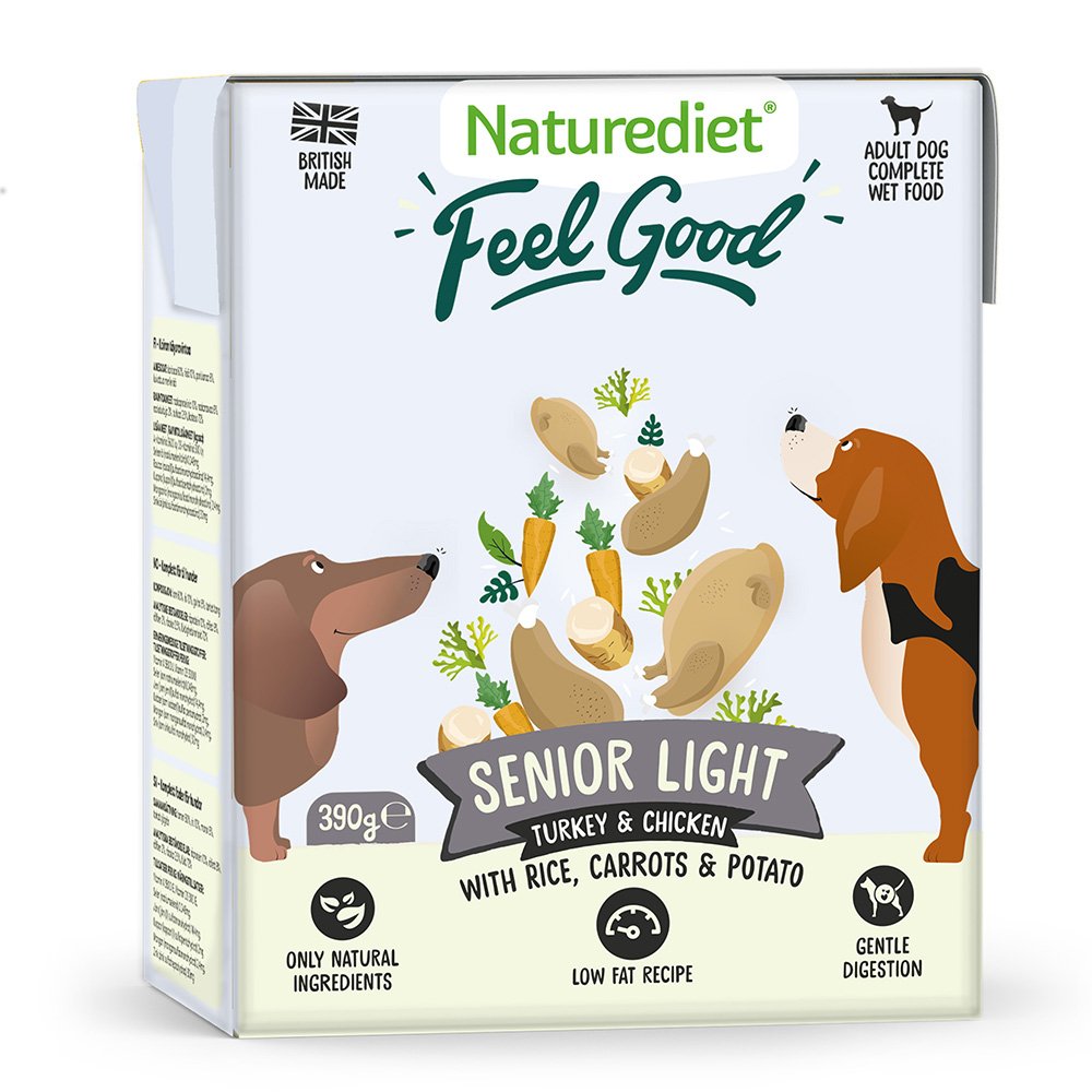 Naturediet Dog Feel Good Senior Lite Tetra Pack 18x390g