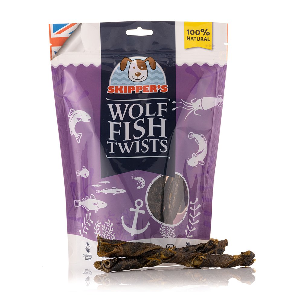 Skippers Dog Wolf Fish Twists Short 70g