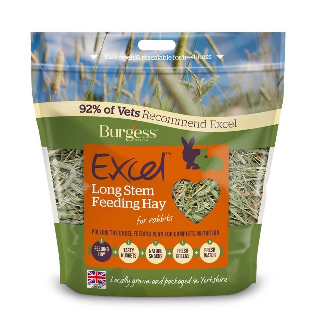 Burgess Excel Long Stem Feeding Hay 3x1kg