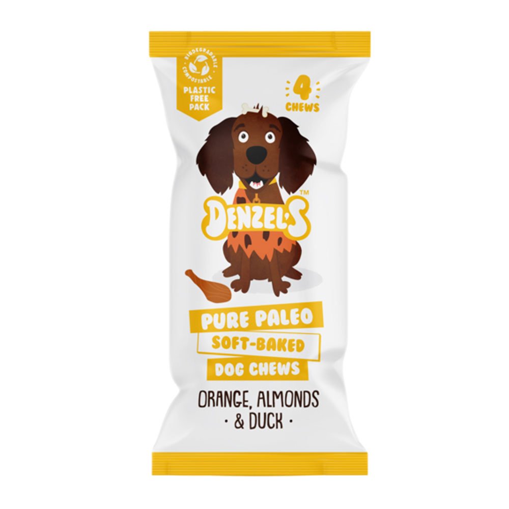 Denzels Pure Paleo Dog Chews Orange Almonds & Duck 10x75g