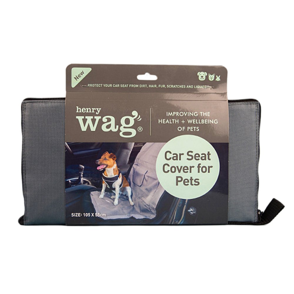 Henry Wag Single Car Seat Protector 105x55cm Grey