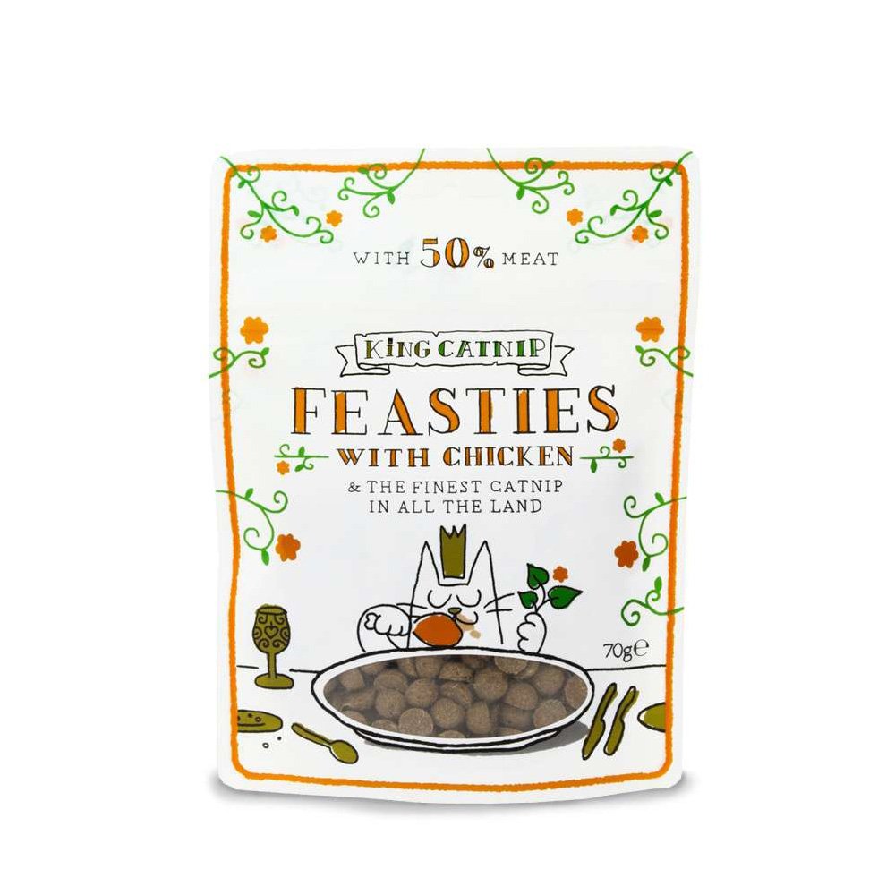 King Catnip Feasties Chicken Cat Treat 8x70g