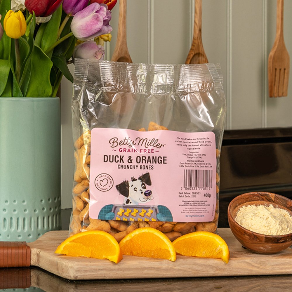 Betty Miller Grain Free Duck & Orange Bones 6x400g