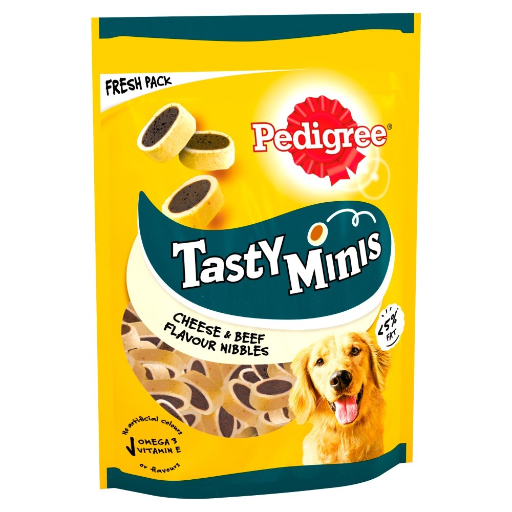 Pedigree Tasty Minis Cheesy Nibbles Beef & Cheese 8x140g