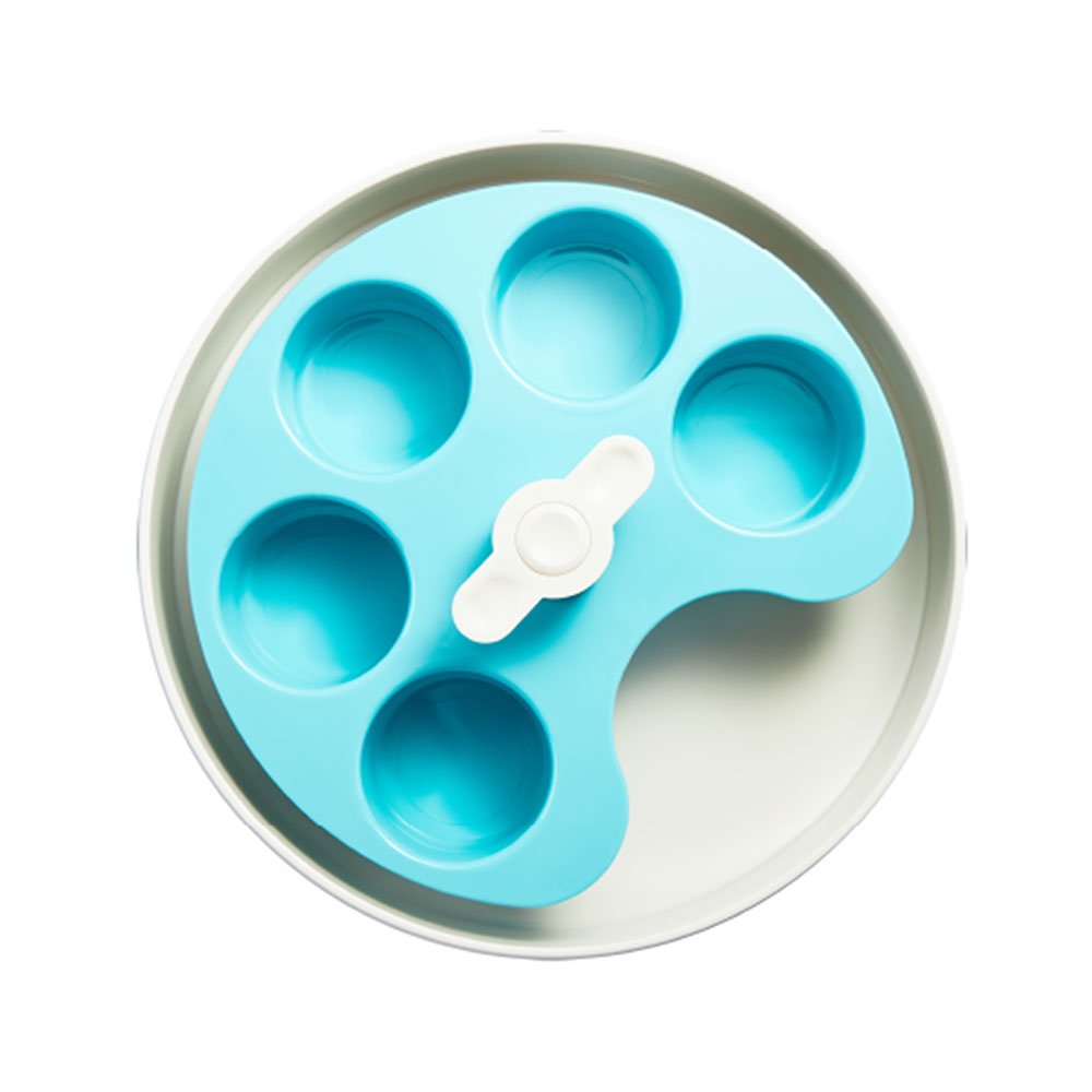 Pet Dream House Spin Interactive Feeder Medium Palette Blue
