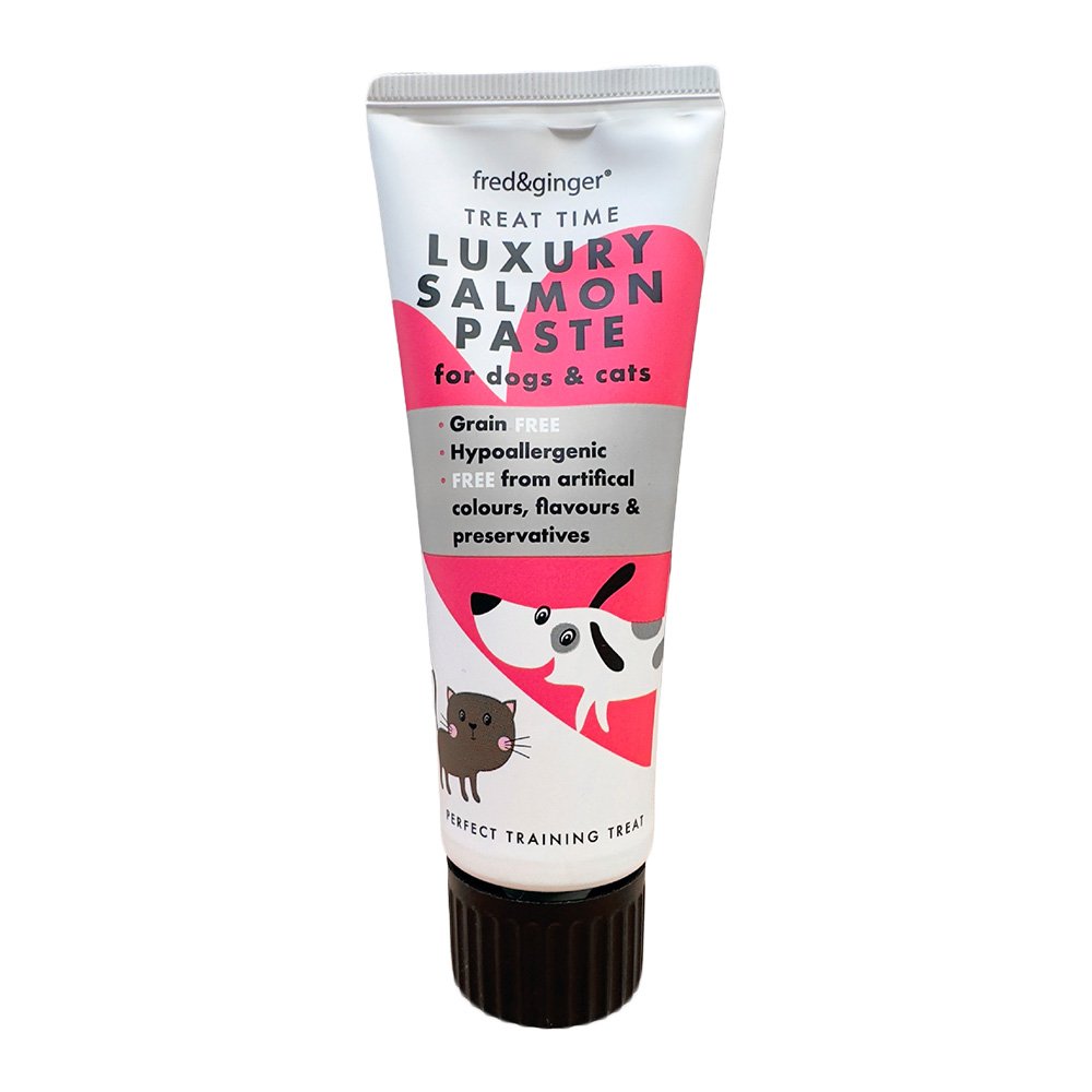 Fred & Ginger Luxury Salmon Paste For Cats and Dogs 12x75g