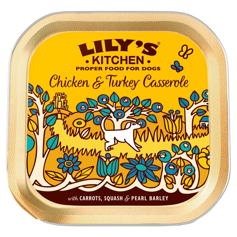 Lilys Kitchen Dog Tray Chicken & Turkey Casserole 10x150g