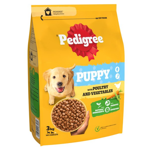 Pedigree Puppy Medium Dog Complete Dry with Chicken and Rice 3x3kg