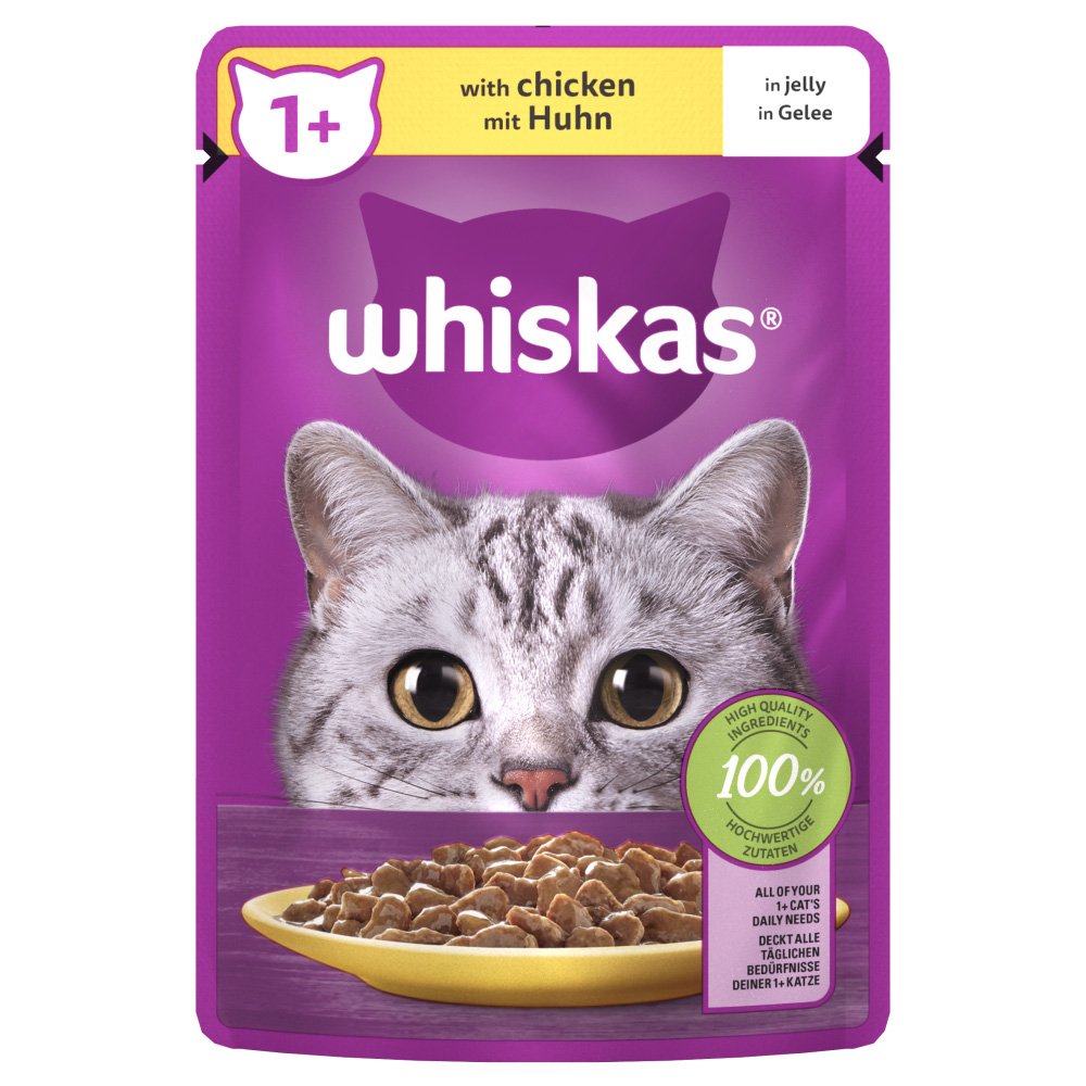 Whiskas Pouch 1+ Cat with Chicken in Jelly 28x85g