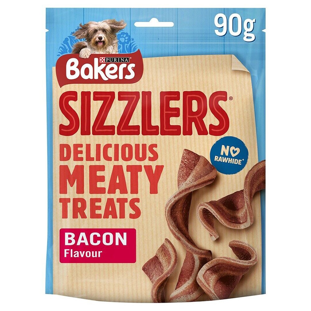 Bakers Dog Sizzlers Bacon Treats 6x90g