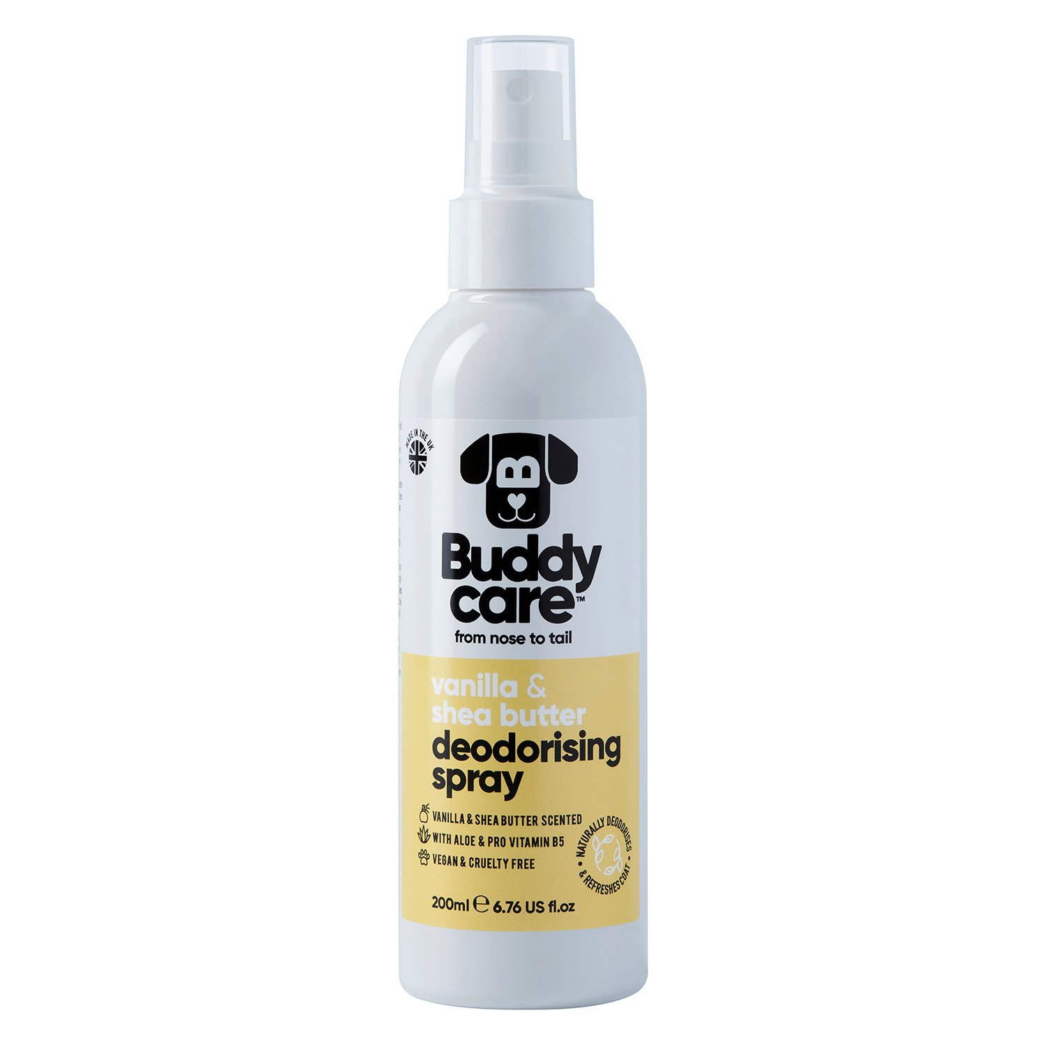 Buddycare Dog Deodorising Spray Vanilla & Shea Butter 200ml