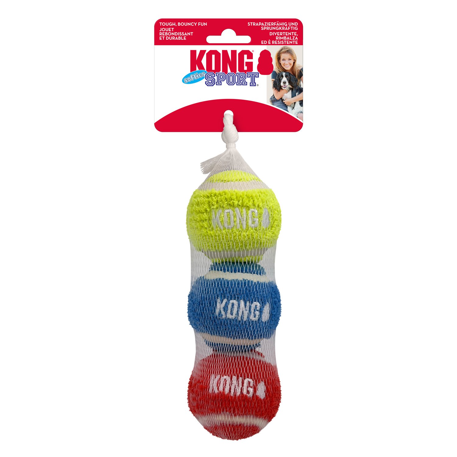 KONG Sport Softies Balls 3-pk Assorted