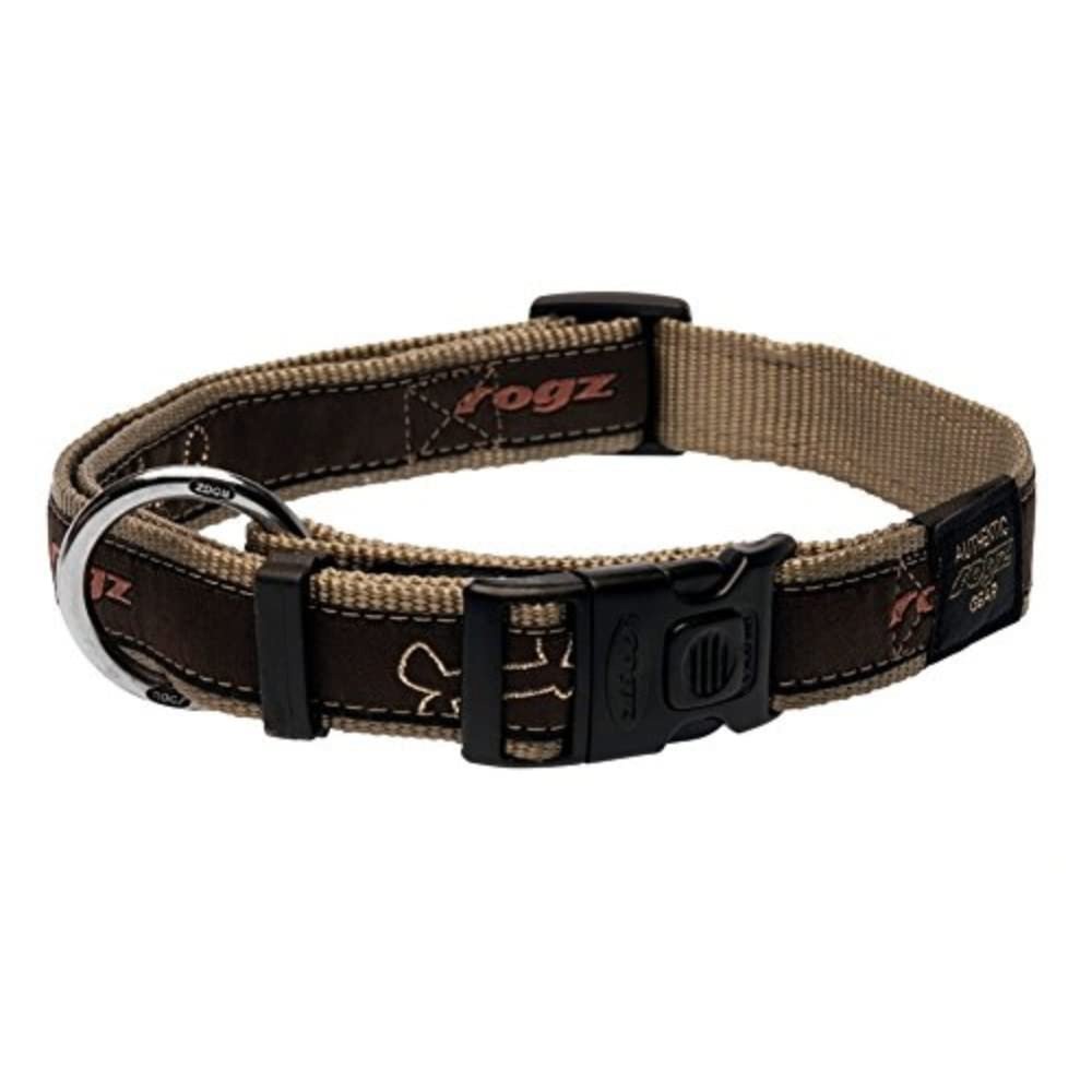 Rogz Fancy Dress Side Release Collar Mocha Bone 25mm Extra Large - Special Order Item