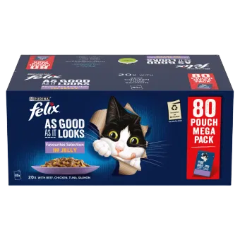 Felix Cat Pouch As Good As It Looks Favourites Selection In Jelly 40x85g
