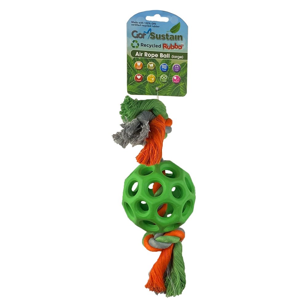 Gor Sustain Rubba Air Rope Ball Large Green 10.5cm