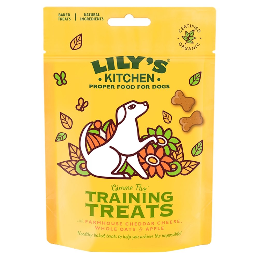 Lilys Kitchen Dog Training Treats with Cheese Whole Oats & Apple 8x80g