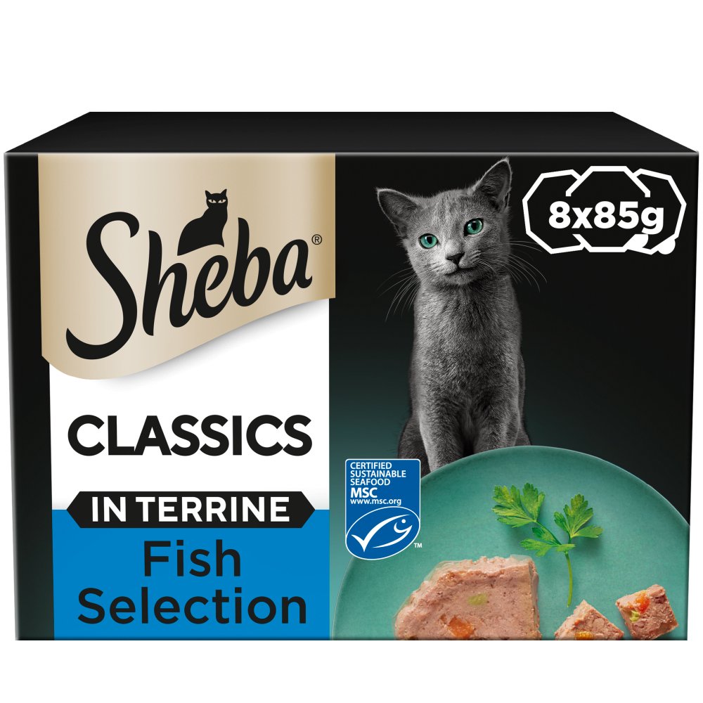 Sheba Classics in Terrine Ocean Trays 4x8x85g