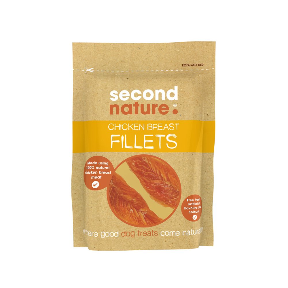 Second Nature Dog Treat Chicken Breast Fillets 10x100g