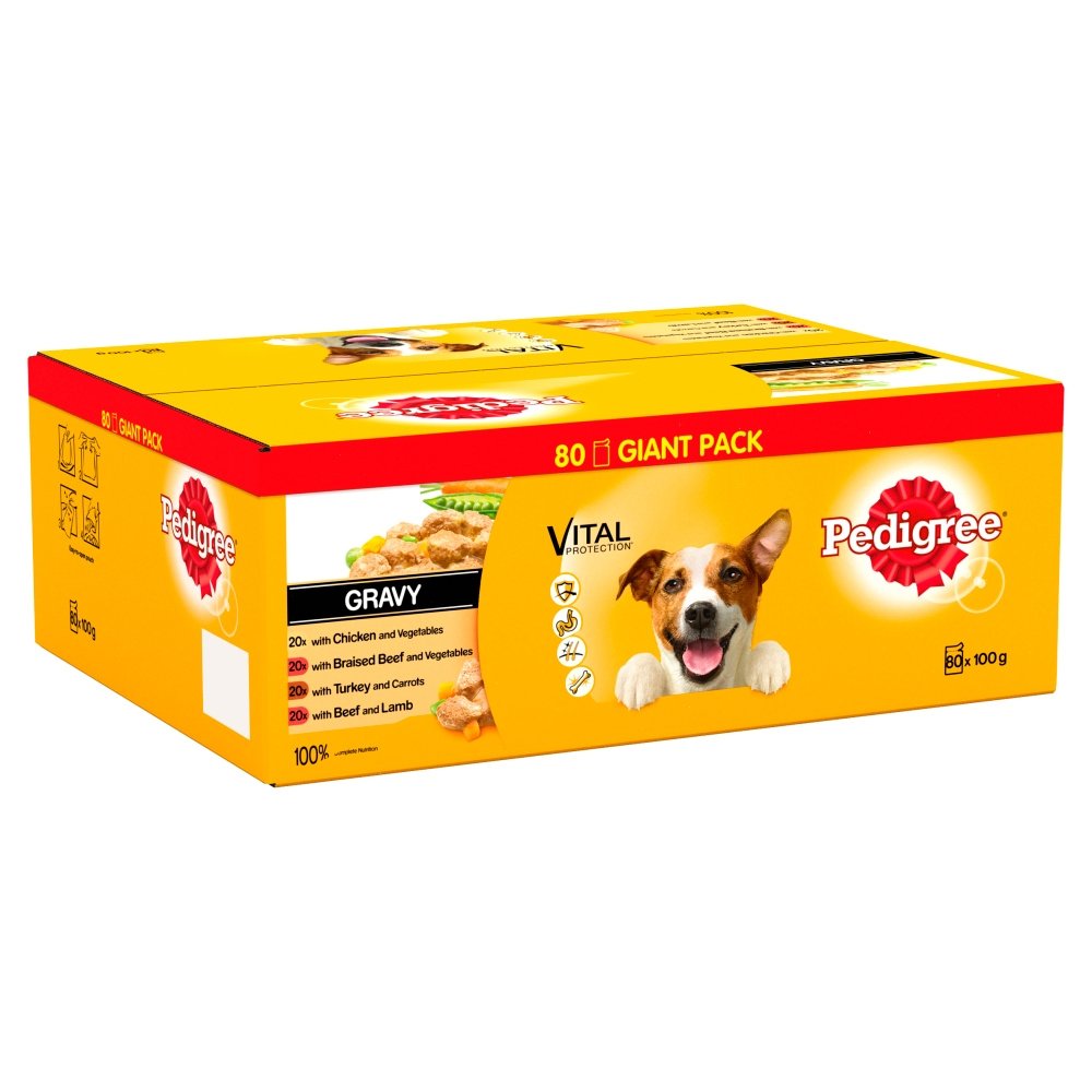 Pedigree Pouches Mixed Selection in Gravy 80x100g