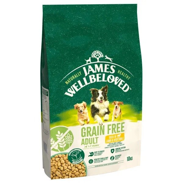 James Wellbeloved Dog Grain Free Adult Rich in Lamb & Vegetables 10kg